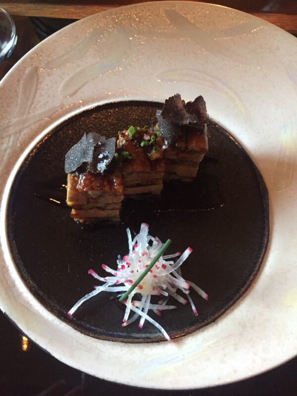 鰻とフォアグラのミルフィーユ