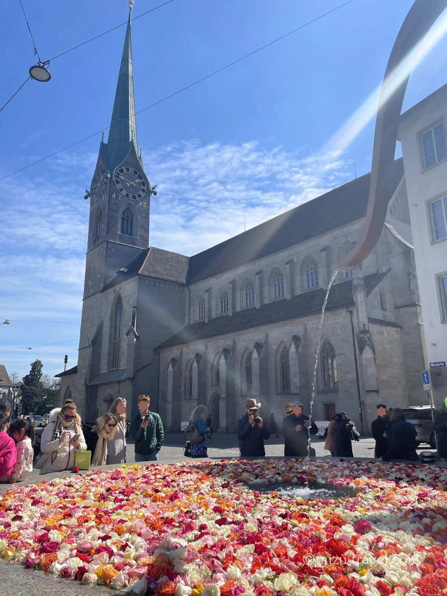 ミュンスター広場のローズファウンテン